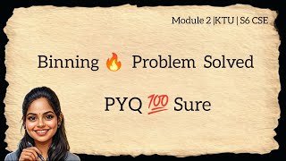 #11 Binning | Data Smoothing Methods Explained 🔥 #KTU #S6 #BTech #Dataanalytics #SureQuestions