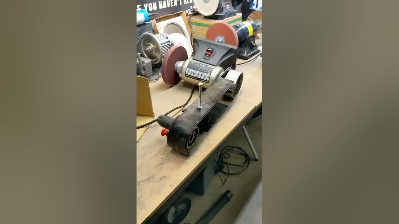 Bucktool 2x42 *MODIFIED* to run ScotchBrite belts! YouTube