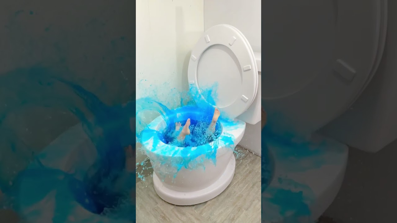 Giant Toilet cannonball with underwater tori 