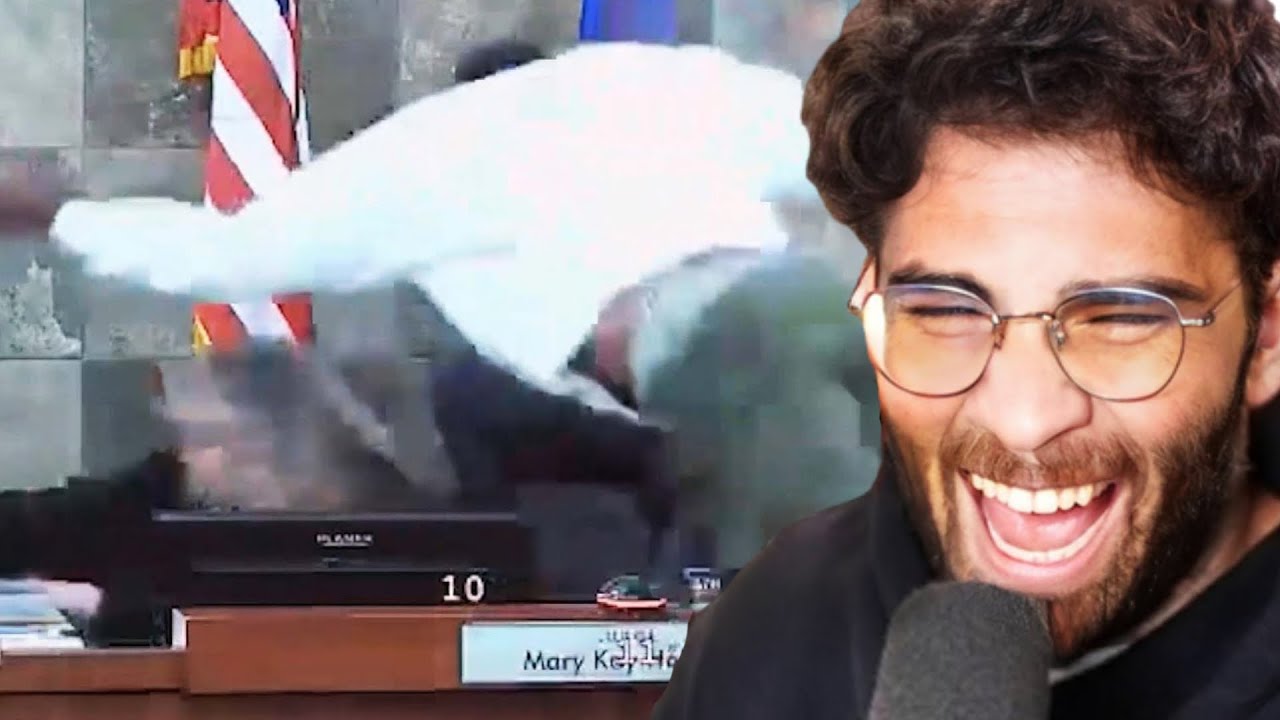 Man Jumps Bench and Attacks Judge During Sentencing | Hasanabi reacts