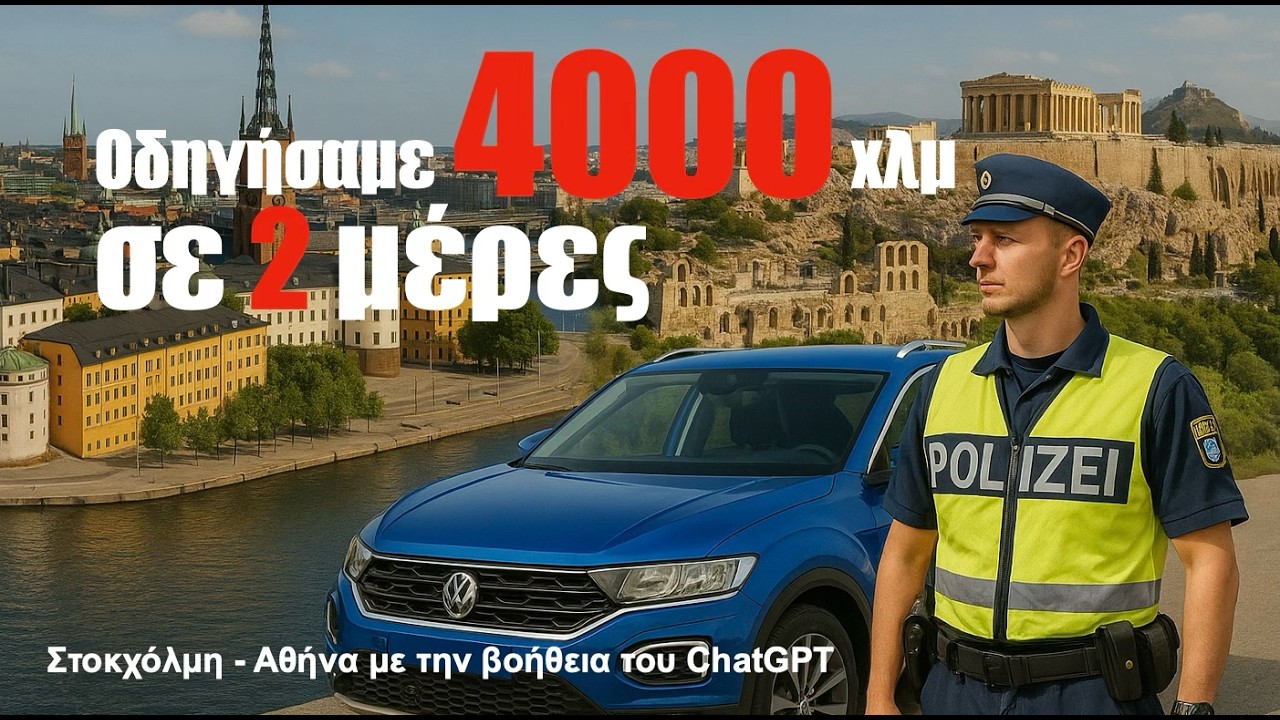 Στοκχόλμη - Αθήνα! Οδηγήσαμε 4000 χλμ σε 2 μέρες! Πόσο μας κόστισε & πώς το οργάνωσε το ChatGPT!