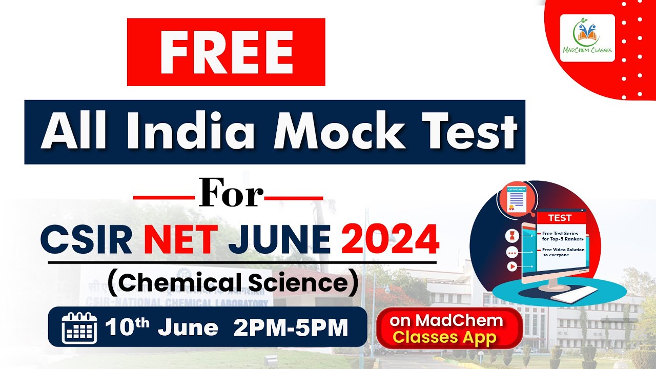 Free Test Series for csir net june 2024 chemistry preparation | csir ...