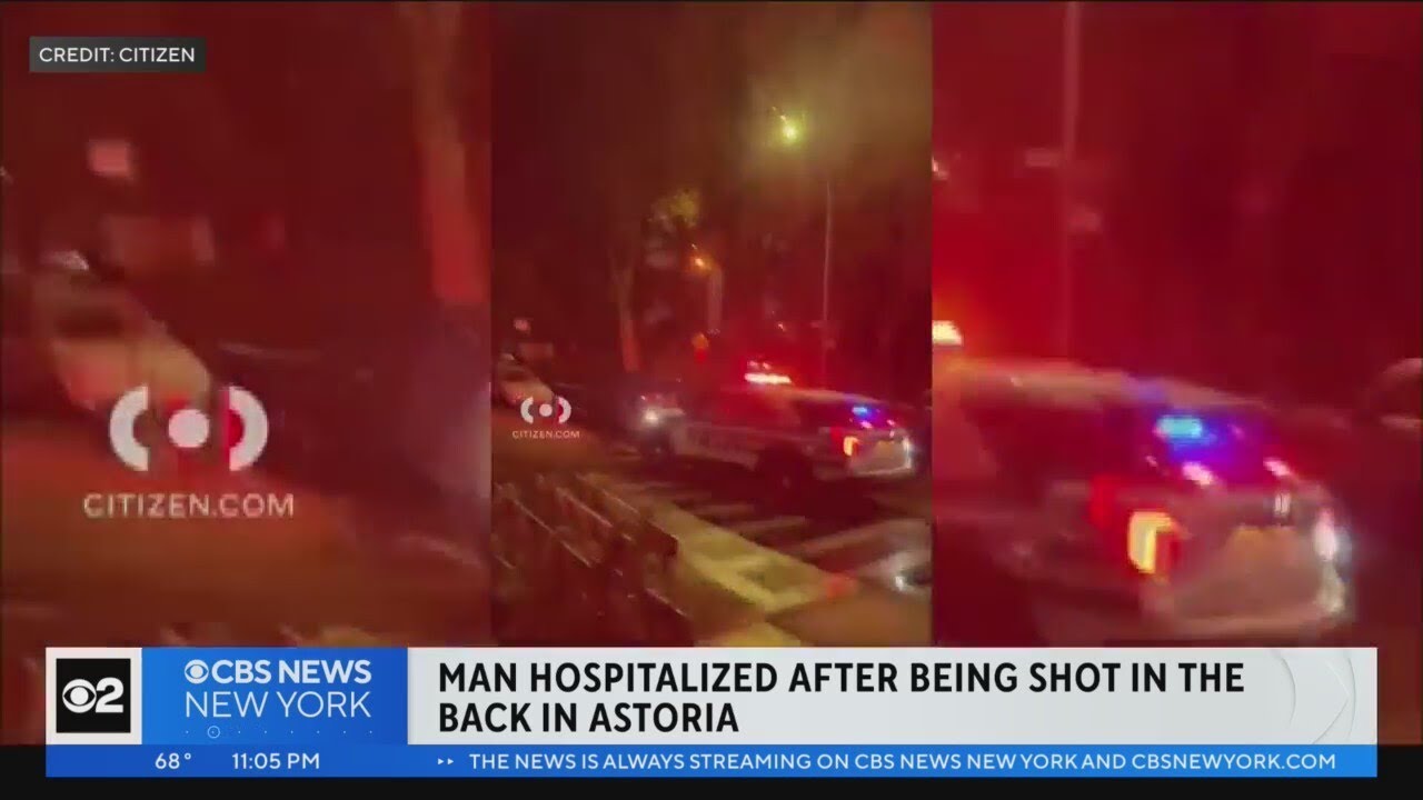 Police: Man hospitalized after being shot in the back in Astoria