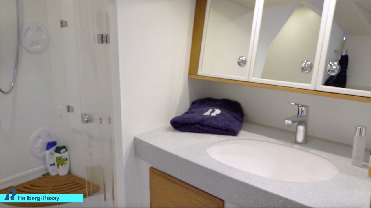 Hallberg-Rassy 50 walkthrough video, part 4, aft head