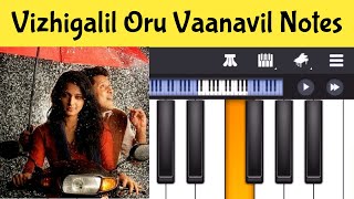 Vizhigalil Oru Vaanavil Piano Notes | Tamil Songs Piano Notes