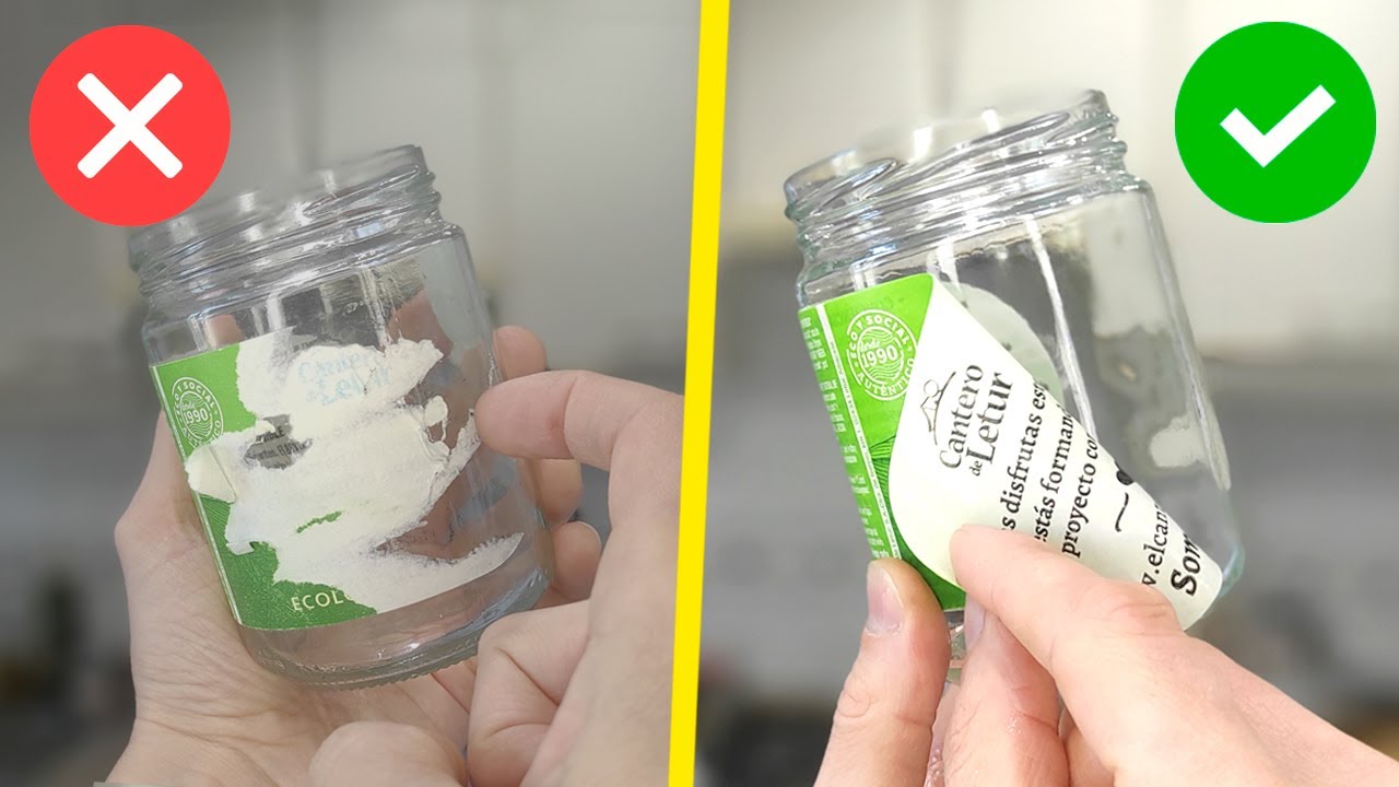 Así Puedes Quitar la Etiqueta de un Frasco en Segundos (El Truco Casero que Pocos Conocen)