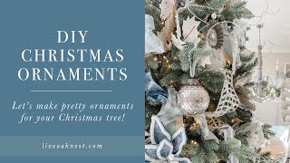 DIY Christmas Ornaments, Pretty Christmas Ornaments, Cottage Farmhouse Christmas Decor