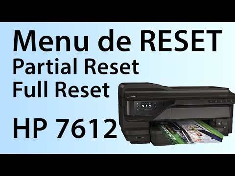 Menu de Reset da HP Officejet 7612