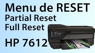 Reset Menu for HP Officejet 7612 - YouTube