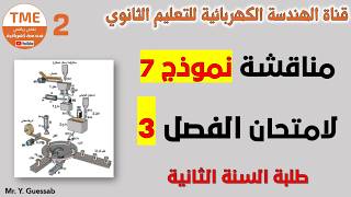 حل نموذج 7 لاختبار الفصل الثالث | سنة ثانية هندسة كهربائية