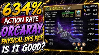 Orcaray 634 Action Rate Physical DPS Pet Test Toram Online