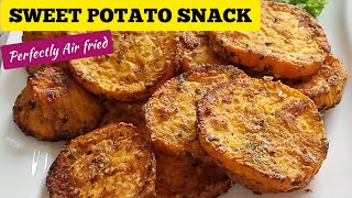 SIMPLE AIR FRYER SWEET  POTATO SNACK. How To Cook /Air fry Sweet Potatoes Recipe