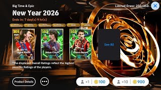 GACHA MESSI BIG TIME GONDRONG BARCELONA PEMAIN TERBAIK SEPANJANG MASA HAPPY NEW YEAR 2026 EFOOTBALL