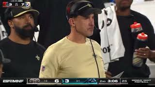 Derek Carr Throws Interception to Vonn Bell | Saints vs Panthers