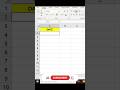 Excel tutorial #excel #exceltutorial #computer #shortfeed #shorts