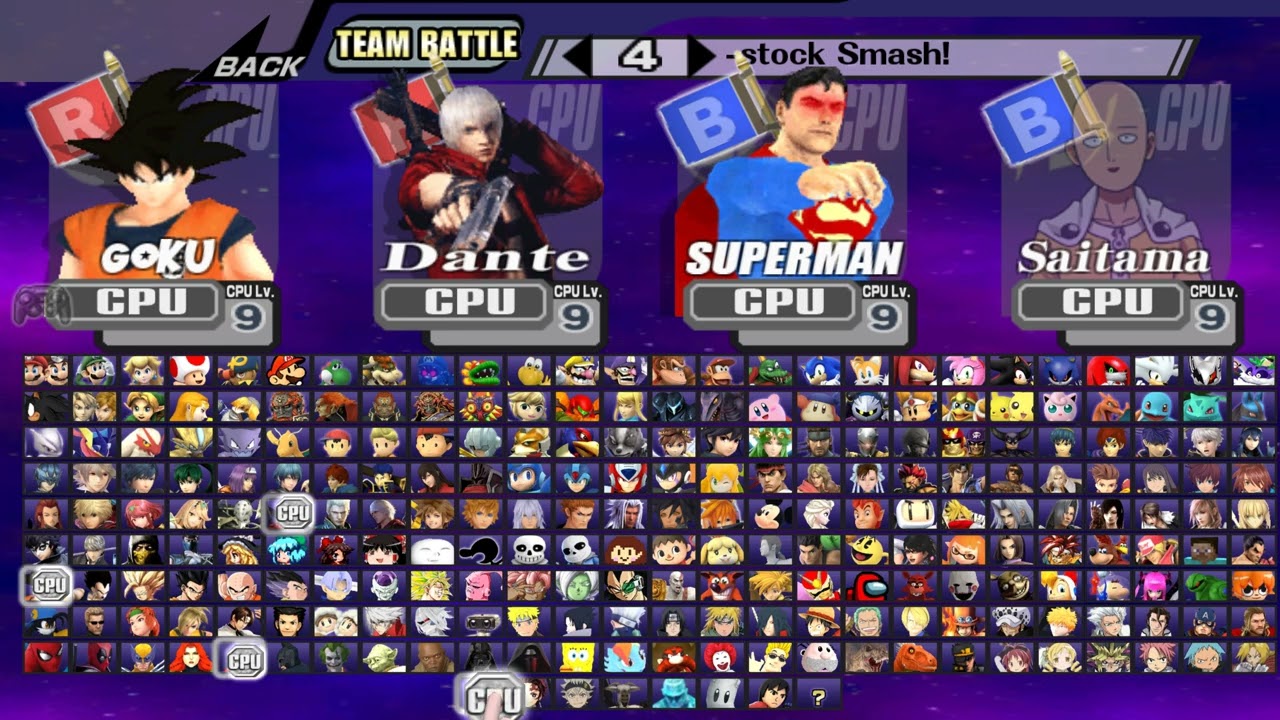Smash Bros Universe: CPU Team Battles