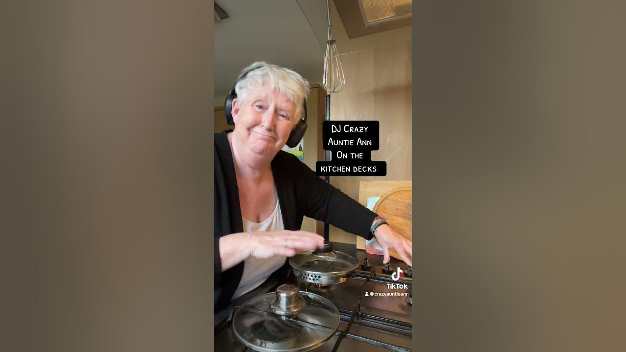 DJ Crazy Auntie Ann on the kitchen decks #funny