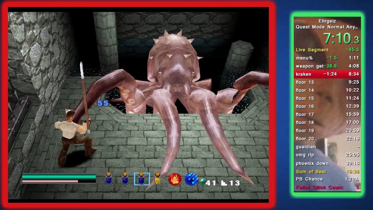 Ehrgeiz Quest Mode Any% Normal 