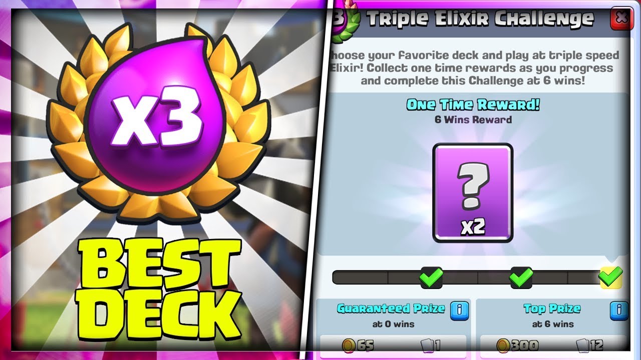 🔴LIVE - BEST DECK FOR TRIPLE ELIXIR CHALLENGE IN CLASH ROYALE | TIPS FOR TRIPLE ELIXIR CHALLENGE!