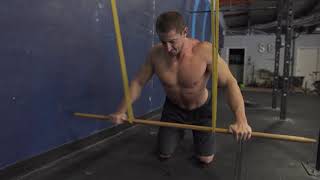 Straight Arm Banded Pulldowns for CF Functional Fitness Gym