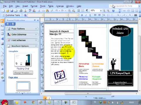 Cara Membuat Brosur di Microsoft Publisher - YouTube