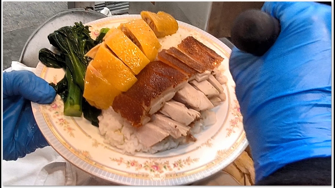 香港燒味 雞脾乳豬飯料勁多 睇到流曬口水啦 勁抵食 Roast Pork Rice So Yummy Hong Kong Food 好味好食 叉雞飯燒肉鴨飯 只賣30港元一盒 香港美食 百富豪燒臘飯店