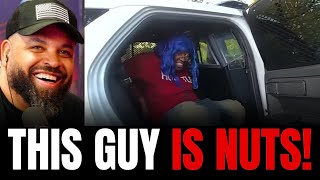 Black Guy With Blue Hair Attacks Police With Cops Own Baton And Taser