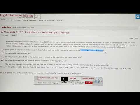 Should YouTube Honor U.S Code 107 Section 17 Fair Use