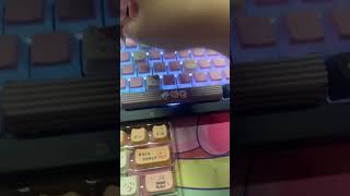 Decorating my keyboard part 7 #keyboard #keycaps #cat #cute