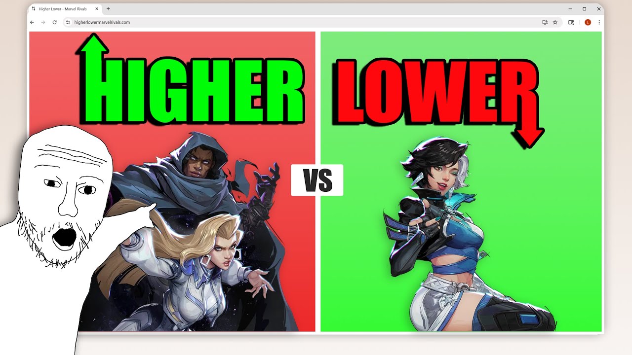 I made Marvel Rivals Higher Lower... it nearly broke me