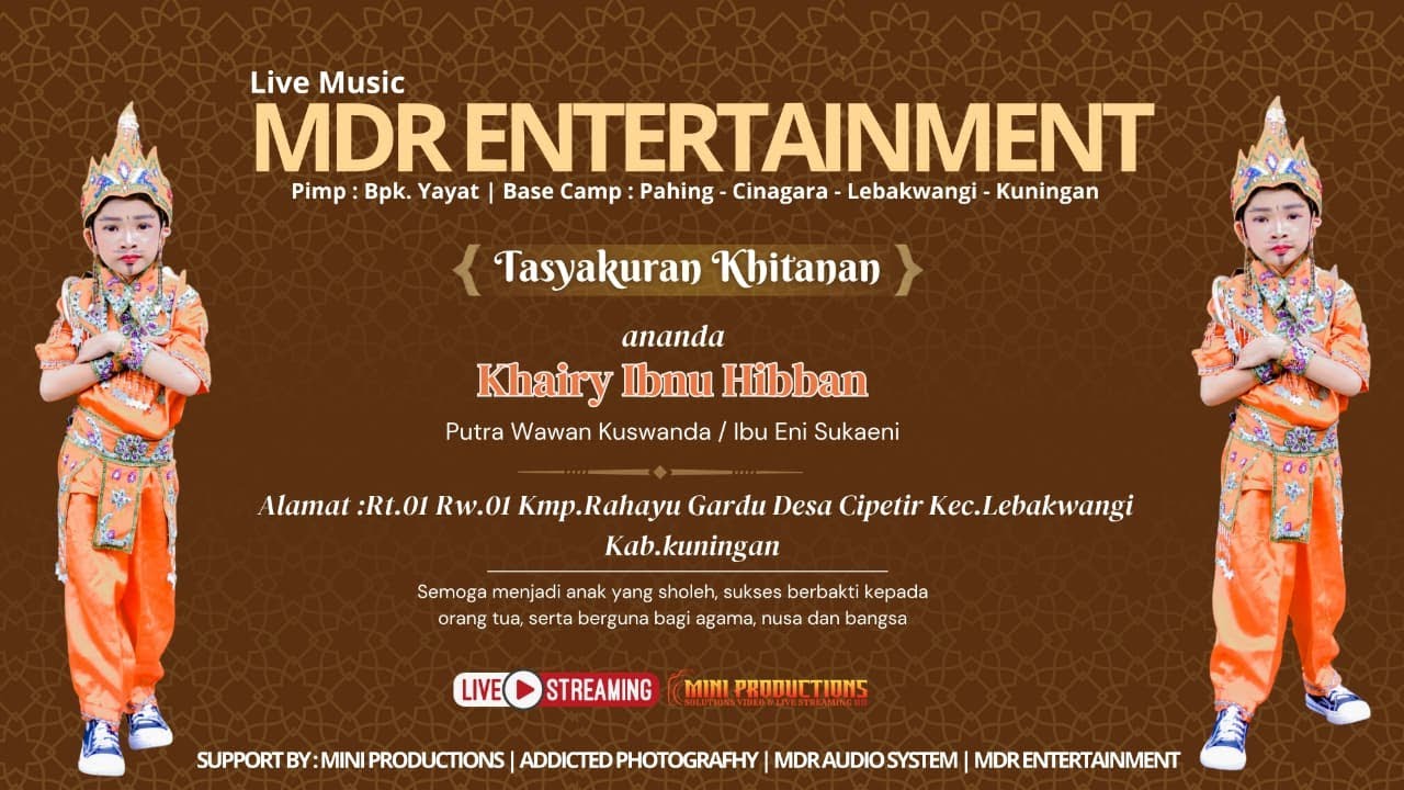 LIVE MDR ENTERTAINMENT | KHITANAN: KHAIRY IBNU HIBBAN | KMP. RAHAYU GARDU - CIPETIR | MALAMM