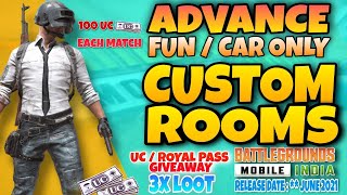 ADVANCED CUSTOM ROOM UC GIVEAWAY MATCH | PUBG MOBILE LIVE | FUN CUSTOMS | UC RP GIVEAWAY | BGMI LIVE