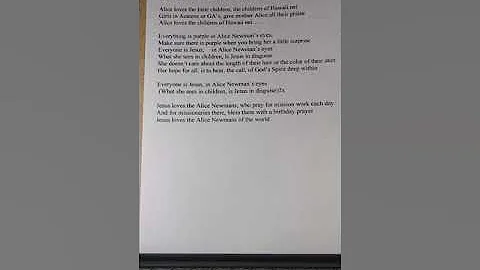 Alice Newman song