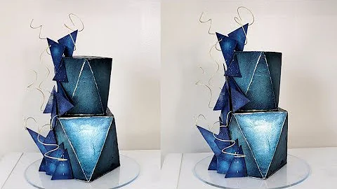 Carved ABSTRACT GEOMETRIC Cake with NO Buttercream...