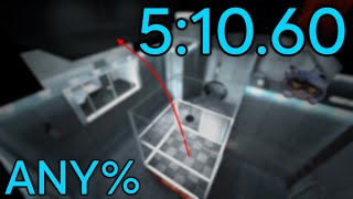 Portal any% Speedrun in 5:10.605 (FWR)