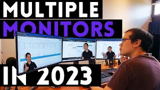 My multi monitor set up for 2023 🖥️ How many monitors is too much?