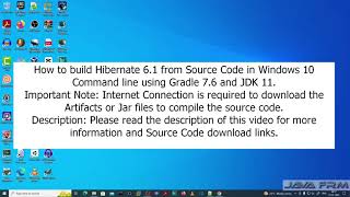 How to build Hibernate 6.1 from Source Code in Windows 10 Command line using Gradle 7.6 and JDK 11
