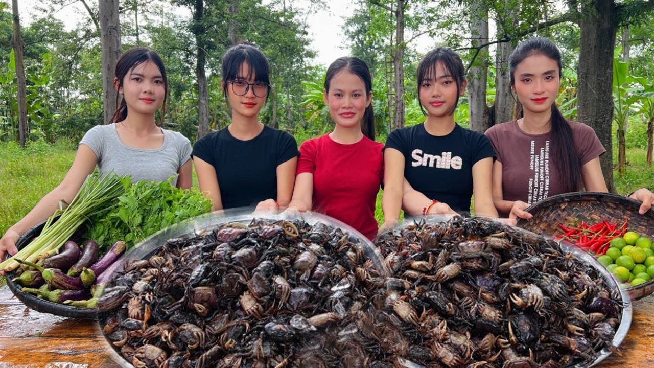 How to cook and wash crabs with nature!