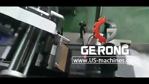 Automatic empty bag paging feeding top labeling machine testing video