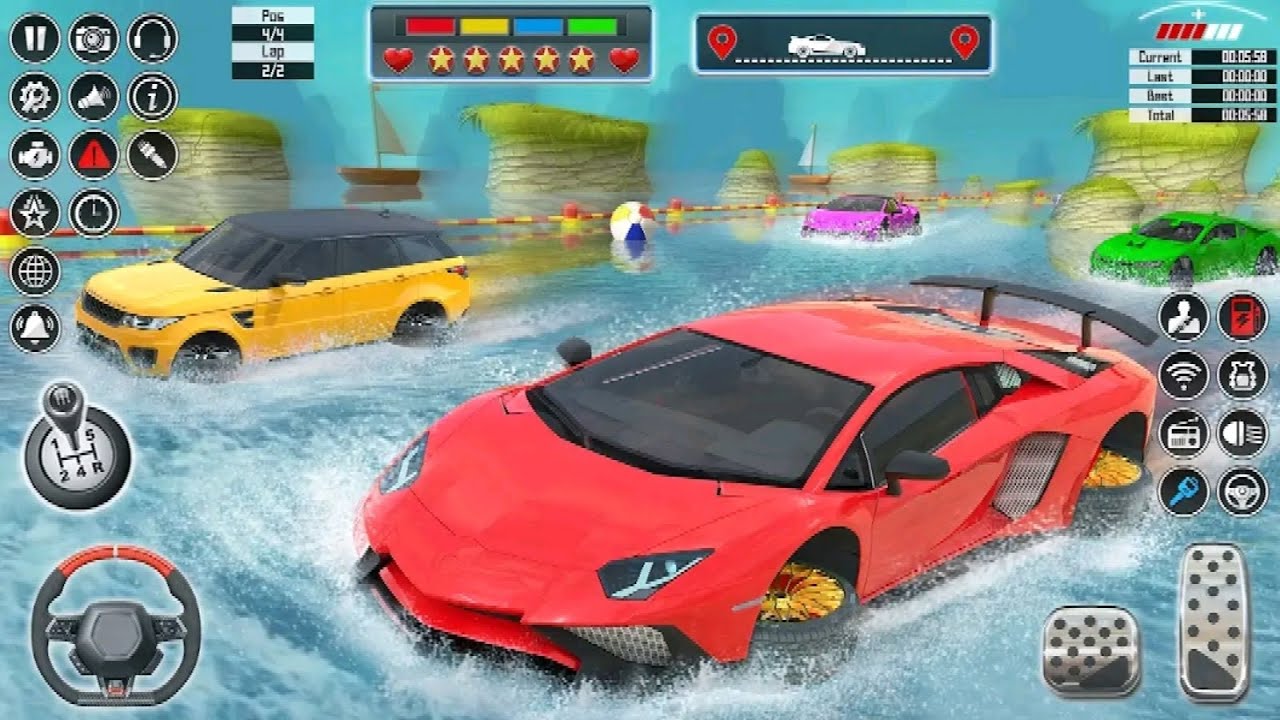 WATER CAR RACING 3D CAR GAMES - Android Gameplay - Free Car Racing Simulator Games For Download