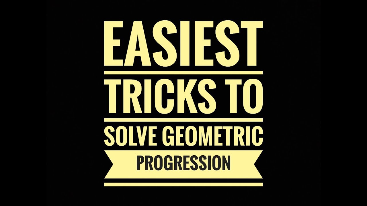 Download Easiest way to solve Geomatric progression for all streams of student||Fully Explained