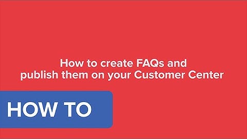 How to create FAQs and publish them on your Customer Center - SuperOffice CRM 8