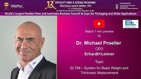 Dr. Michael Proeller, Erhardt + Leimer - "ELTIM-System for Basis Weight&Thickness Measurement"