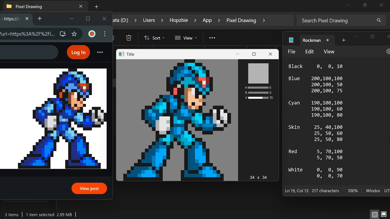 C++ Pixel Drawing | Rockman X (Mega Man X) - YouTube