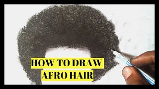 How to draw Afro hair | how to draw curly Hair
