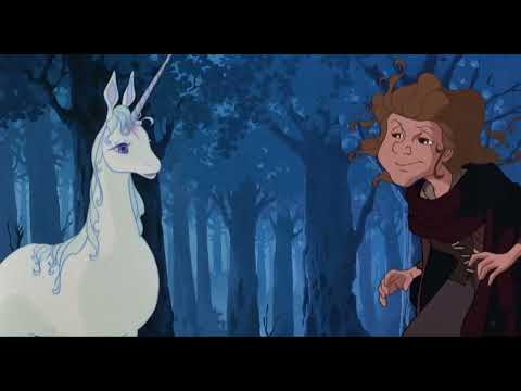 The Last Unicorn - theatrical version - Molly Grue meeting the Unicorn scene uncut