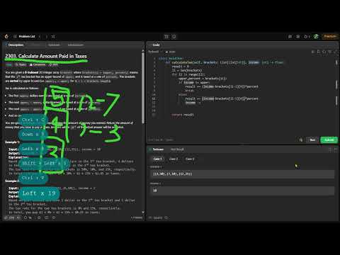 Leetcode easy problem 2303. Calculate Amount Paid in Taxes | devops python practice