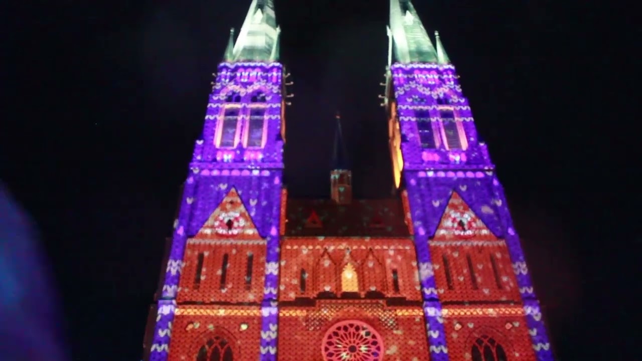 Rybnik (Śródmieście) - Dzwony Bazyliki pw. św. Antoniego + Jarmark Bożonarodzeniowy