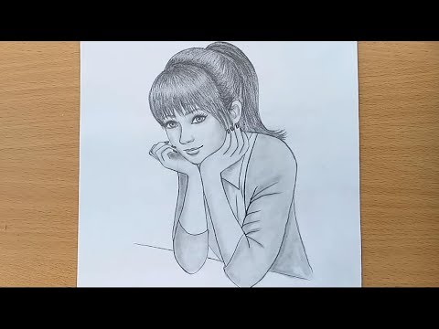 How To Draw A Girl Step By Step Pencil Sketch Drawing Youtube