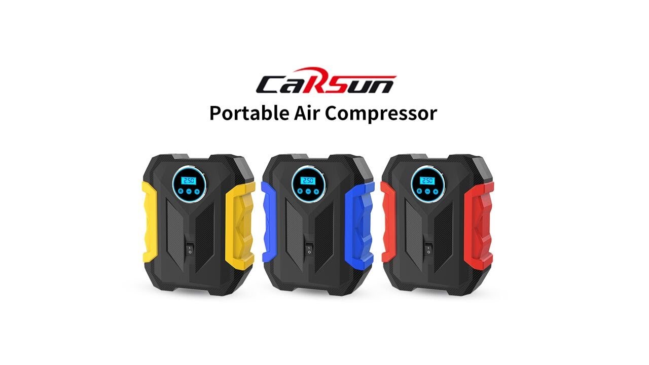 CARSUN Tire Inflator Portable Air Pump for Car Tires 12V DC with